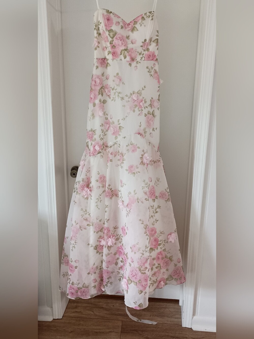 Windsor Robin Floral Lace Up Formal Mermaid Strapless Dress Size 13
